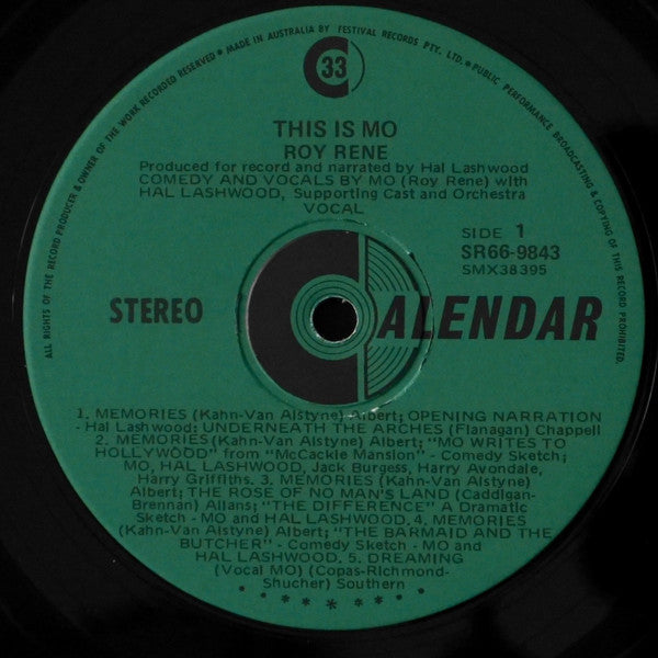 Roy Rene : This Is Mo (LP, Album, Comp, RE)