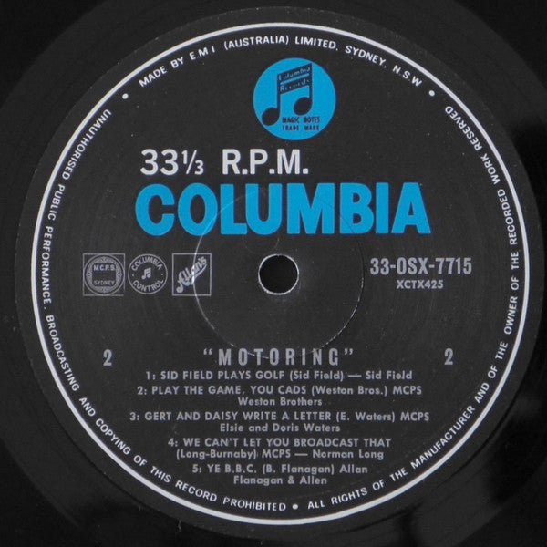 Various : Harry Tate's "Motoring" And Other Comedy Classics (LP, Comp, Mono)