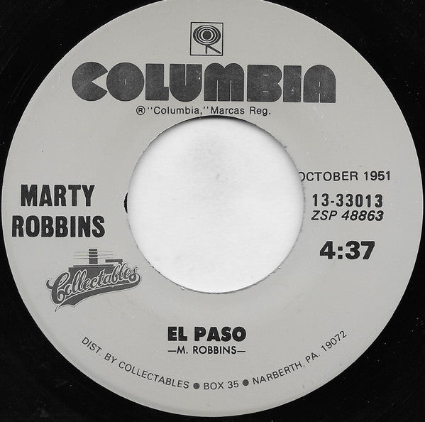 Marty Robbins : El Paso / A White Sport Coat (And A Pink Carnation) (7", Single, RE)