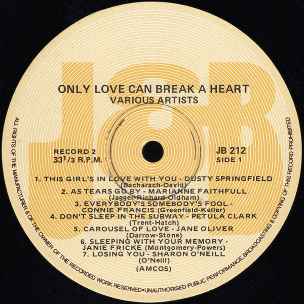 Various : Only Love Can Break A Heart - Volume 2 (LP, Album, Comp)
