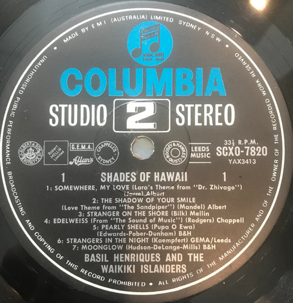 Basil Henriques And The Waikiki Islanders : Shades Of Hawaii (LP, Album)
