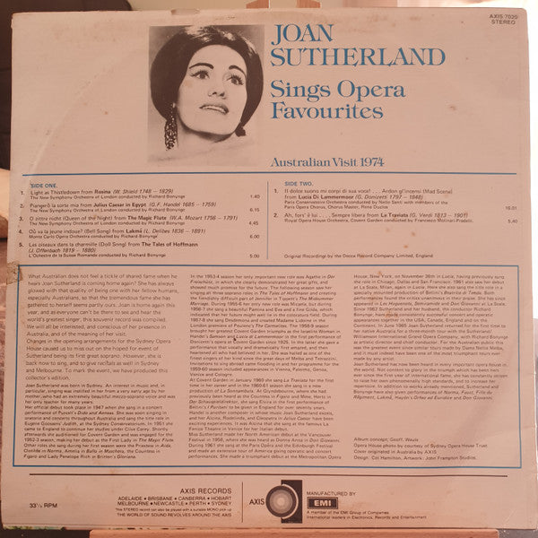 Joan Sutherland : Sings Opera Favourites (LP, Comp)
