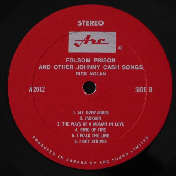 Dick Nolan (2) : Folsom Prison And Other Johnny Cash Songs (LP, Album)