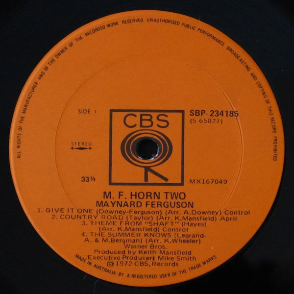 Maynard Ferguson : M.F. Horn Two (LP, Album)