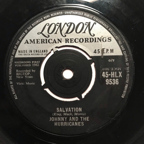 Johnny And The Hurricanes : Salvation (7", Single)