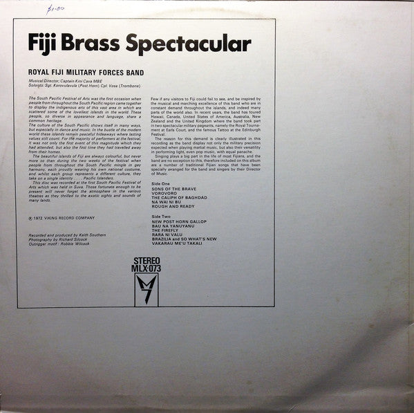 Royal Fiji Military Forces Band* : Fiji Brass Spectacular (LP, Album)