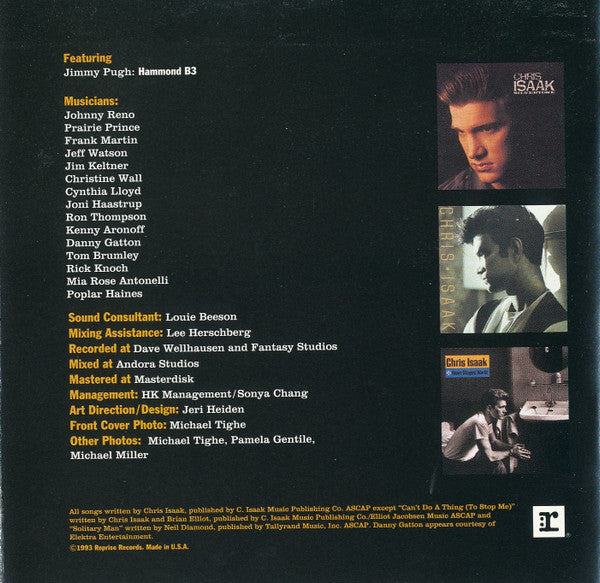Chris Isaak : San Francisco Days (CD, Album, All)