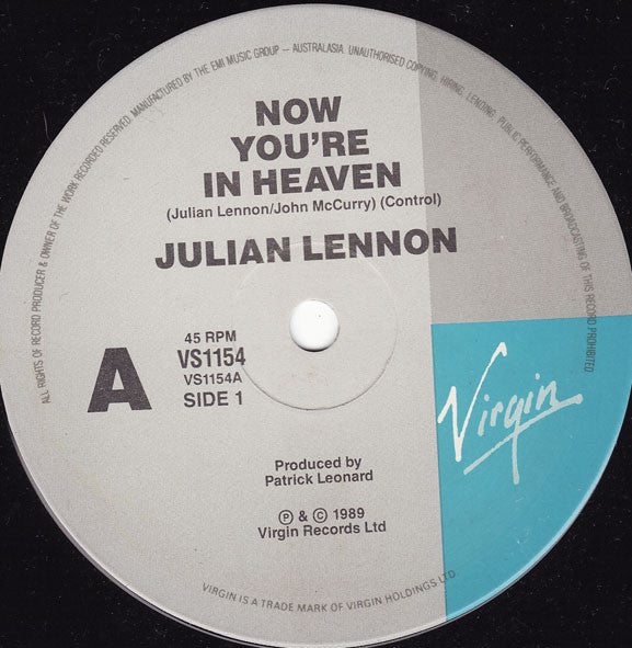 Julian Lennon : Now You're In Heaven (7")