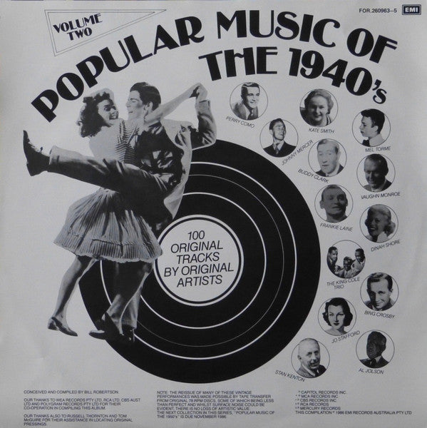 Various : Popular Music Of The 1940's Volume Two (5xLP, Comp + Box)