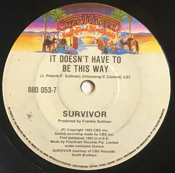 Survivor : The Moment Of Truth (7", Single)