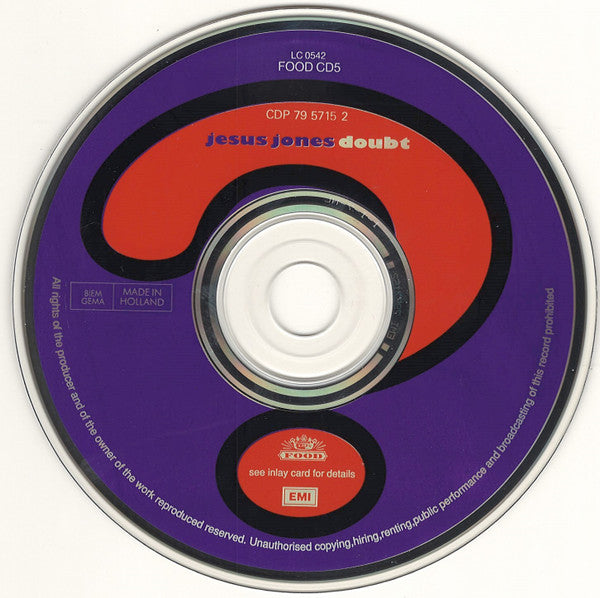 Jesus Jones : Doubt (CD, Album)
