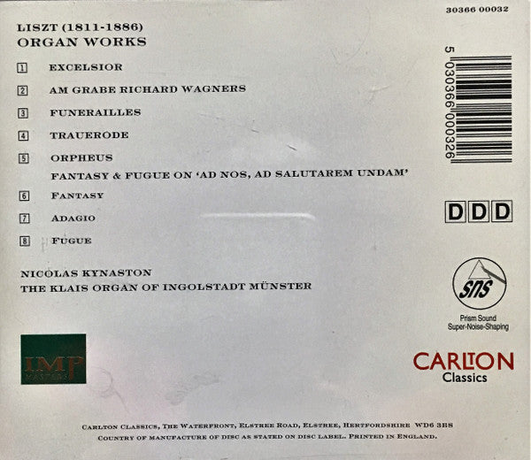 Liszt* - Nicolas Kynaston : Organ Works (CD, Album)