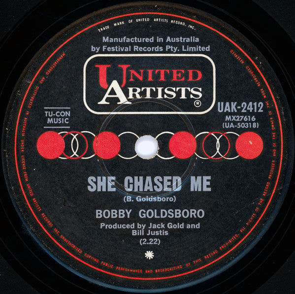 Bobby Goldsboro : Autumn Of My Life / She Chased Me (7", Single)