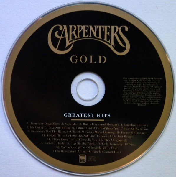 Carpenters : Carpenters Gold (Greatest Hits) (CD, Comp, RE)