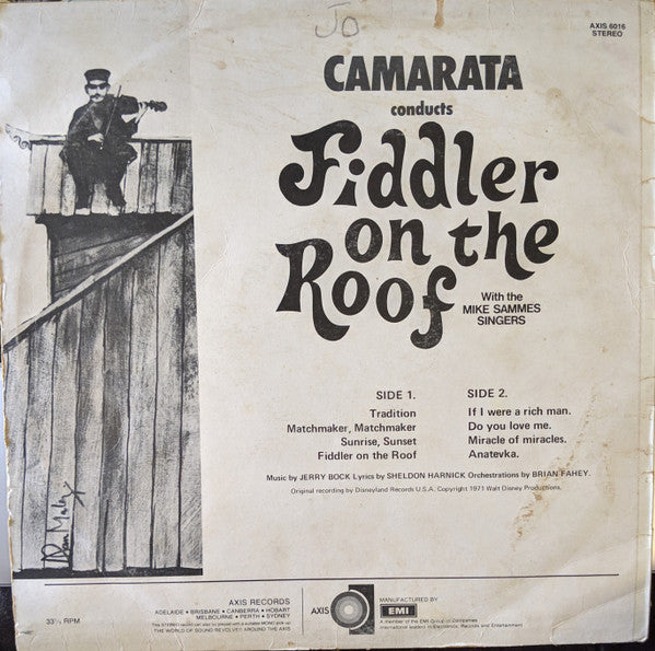 Tutti Camarata, Mike Sammes Singers : Camarata Conducts Fiddler On The Roof (LP, Album)