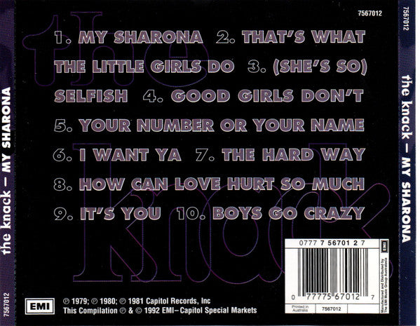The Knack (3) : My Sharona (CD, Comp)