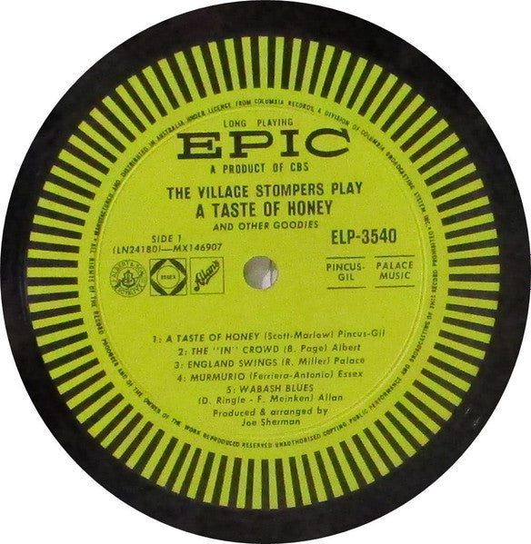The Village Stompers : A Taste Of Honey And Other Goodies (LP, Album, Mono)
