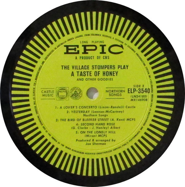 The Village Stompers : A Taste Of Honey And Other Goodies (LP, Album, Mono)
