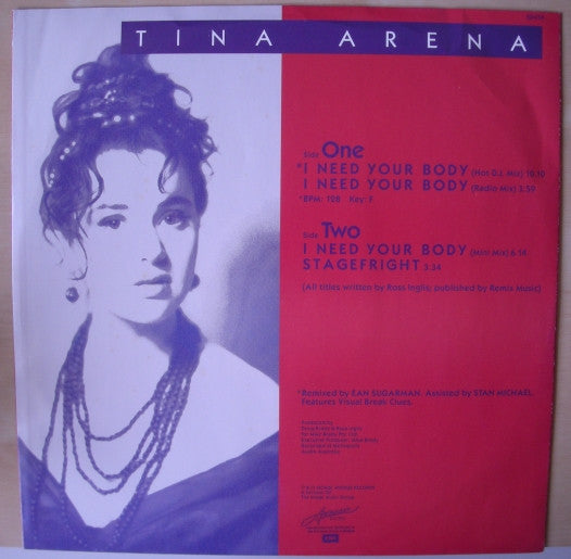 Tina Arena : I Need Your Body (12")