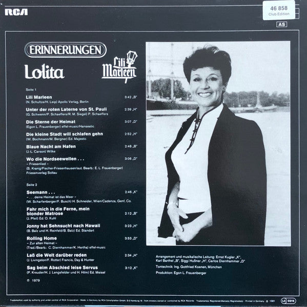 Lolita (3) : Erinnerungen - Lili Marleen (LP, Comp, Club)