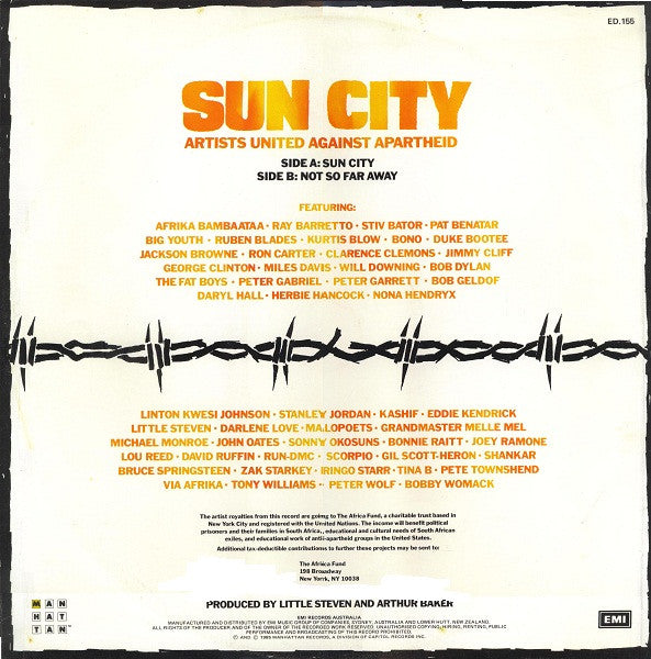 Artists United Against Apartheid : Sun City (12", Single)