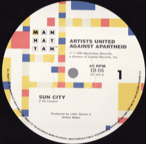 Artists United Against Apartheid : Sun City (12", Single)
