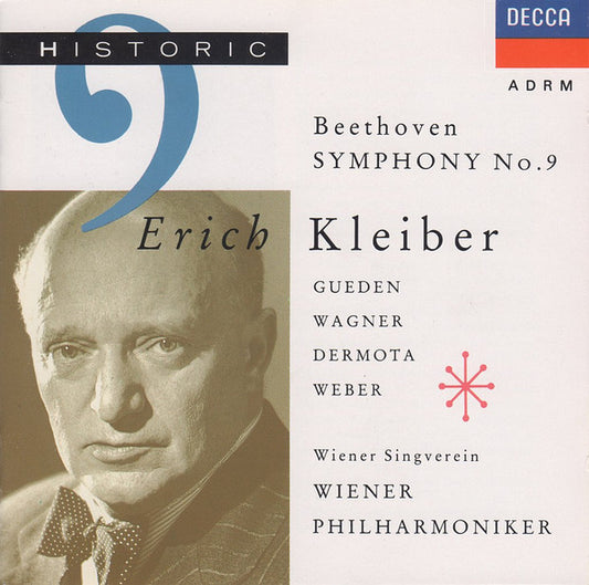 Ludwig van Beethoven - Wiener Philharmoniker ; Wiener Singverein • Hilde Güden • Sieglinde Wagner • Anton Dermota • Ludwig Weber • Erich Kleiber : Symphony No.9 in D Minor, Op.125, "Choral" (CD, Album, Mono, RE, RM)