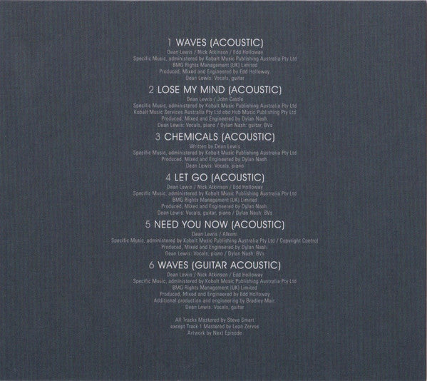Dean Lewis (4) : Same Kind Of Different (Acoustic) (CD, EP)