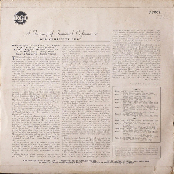 Various : Old Curiosity Shop (LP, Comp, Mono, RE)