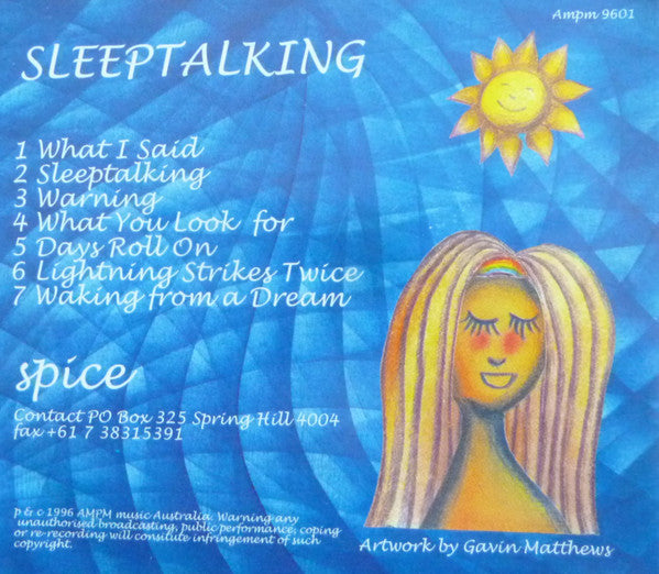 Spice (40) : Sleeptalking (CD, Album)