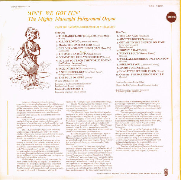 Mammoth Marenghi Fair Organ : Ain't We Got Fun (LP, Album, Club)