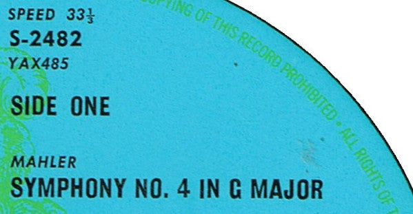 Gustav Mahler / The Philharmonia Orchestra* Conducted By Paul Kletzki With Emmy Loose : Symphony No. 4 In G Major (LP, Album, Club, RE)