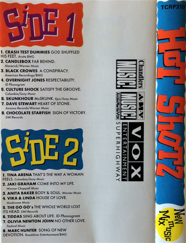 Various : Hot Shotz New Music Mix - Summer 94 (Cass, Comp, Promo)