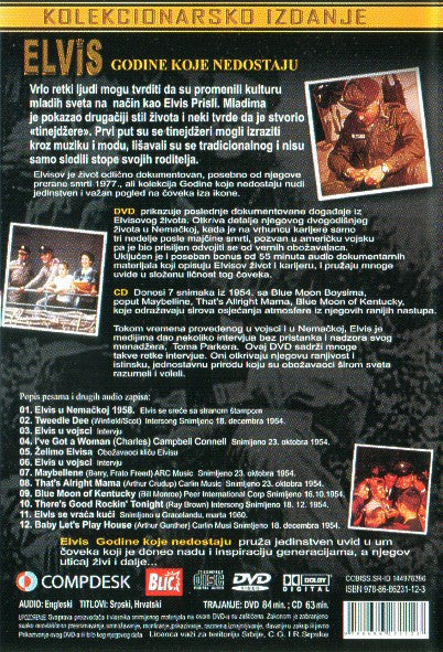 Elvis Presley : Godine Koje Nedostaju (DVD-V + CD, Comp, Mono)
