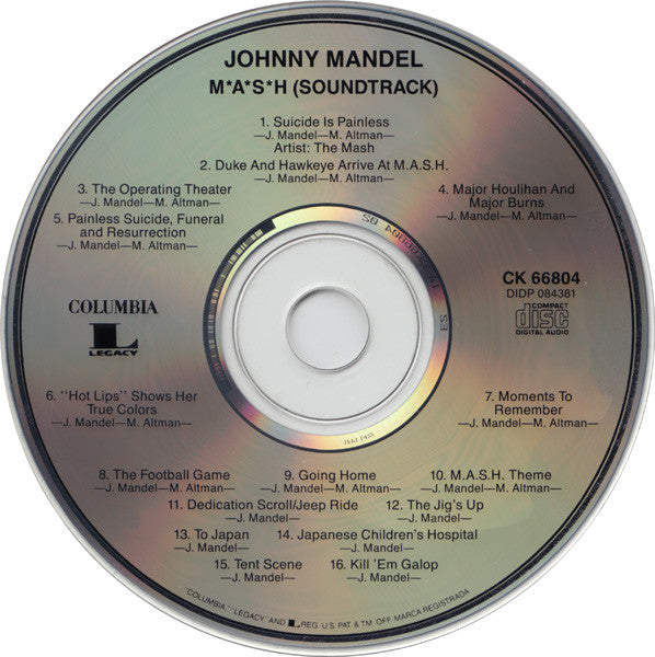 Johnny Mandel : M*A*S*H (Original Soundtrack Recording) (CD, Album, RE)