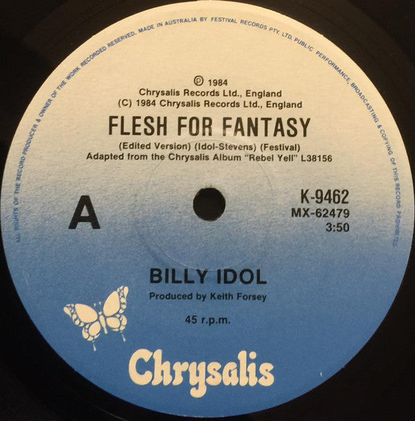 Billy Idol : Flesh For Fantasy (7", Single)