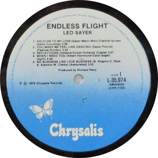Leo Sayer : Endless Flight (LP, Album, Blu)
