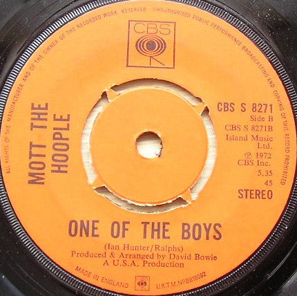 Mott The Hoople : All The Young Dudes (7", Single, Kno)