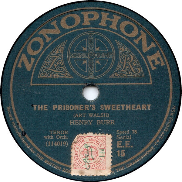 Peerless Quartette / Henry Burr : My Dream Of The Big Parade / The Prisoner's Sweetheart (Shellac, 10")