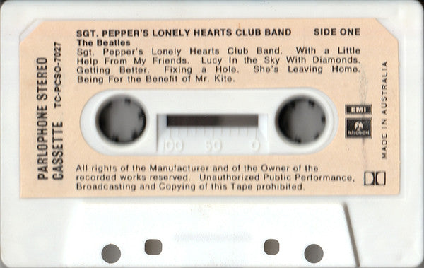 The Beatles : Sgt. Pepper's Lonely Hearts Club Band (Cass, Album, RE, Dol)
