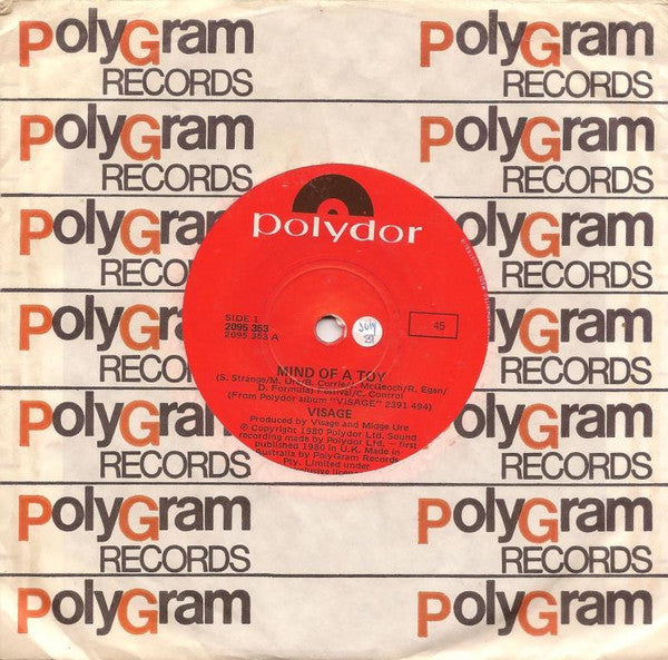Visage : Mind Of A Toy (7", Single)
