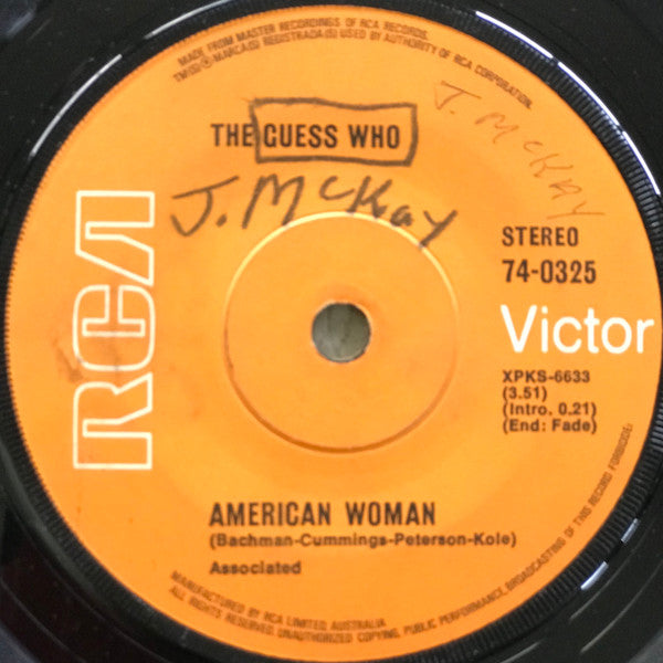 The Guess Who : American Woman (7", Single)