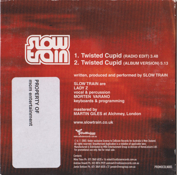 Slow Train : Twisted Cupid (CD, Single, Promo, Car)