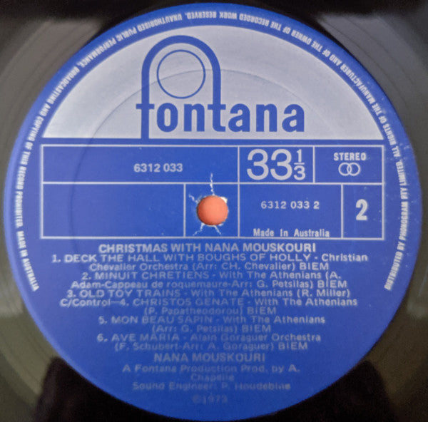 Nana Mouskouri : Christmas With Nana Mouskouri (LP, Album)