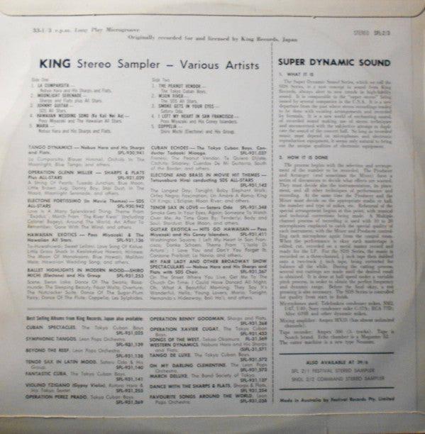 Various : King Records Japan Stereo Sampler (LP, Comp, Smplr)