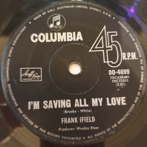 Frank Ifield : No One Will Ever Know / I'm Saving All My Love (7", Single)