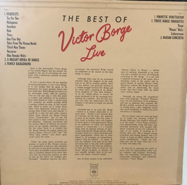 Victor Borge (2) : The Best Of Victor Borge Live (LP, Comp)