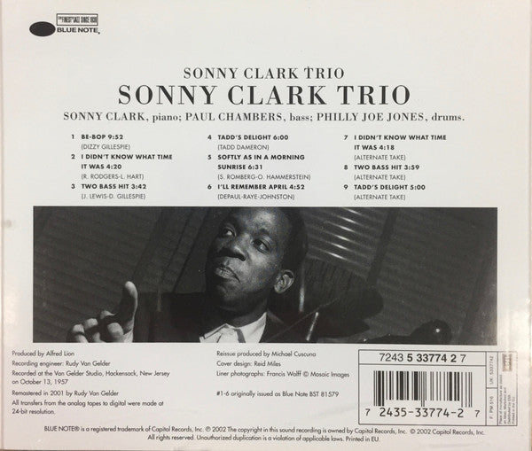 Sonny Clark Trio : Sonny Clark Trio (CD, Album, RE, RM, RP, Med)