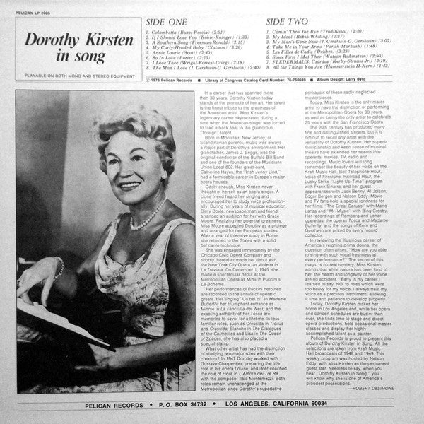 Dorothy Kirsten : In Song (LP, Comp)
