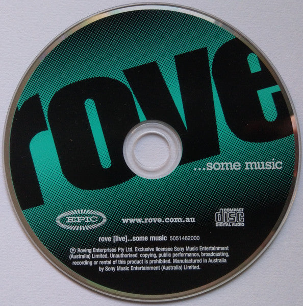 Various : Rove [Live] ..Some Music (CD, Comp)